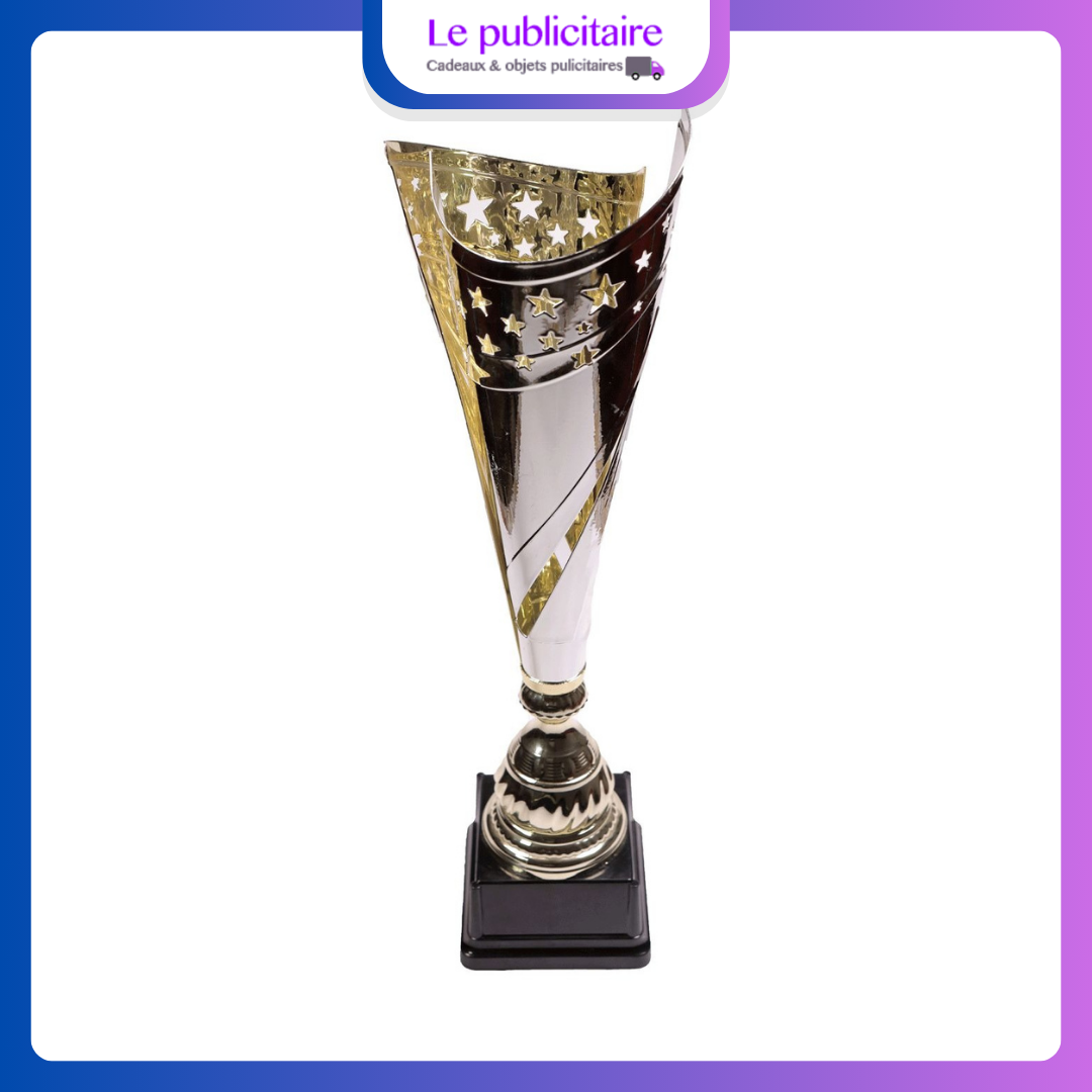 4 Trophées Football Dorés – Petites Coupes Personnalisables Pour Récompenses Sportives