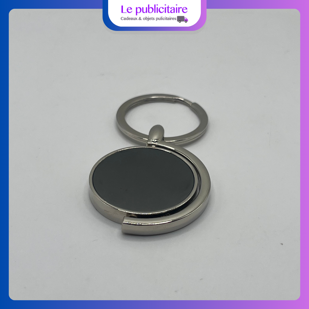 Porte clé métal rond